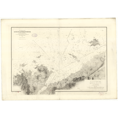 Carte marine ancienne - 972 - TREGUIER (Rivière) - FRANCE (Côte Nord) - ATLANTIQUE, MANCHE - (1843 - 1994)