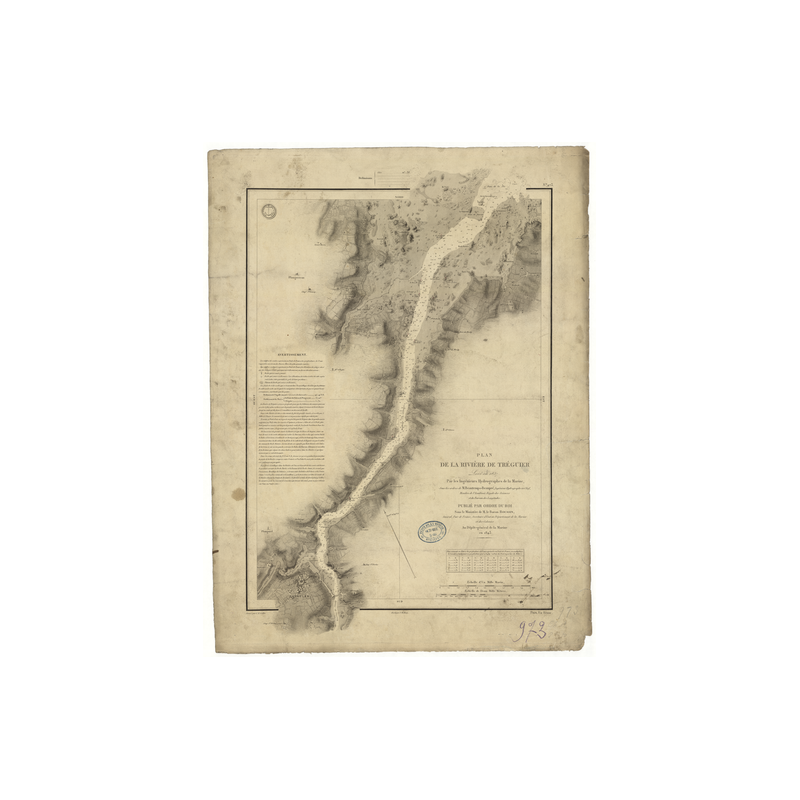 Reproduction carte marine ancienne - 973 - TREGUIER (Rivière) - FRANCE (Côte Nord) - ATLANTIQUE, MANCHE - (1843 - 1994)