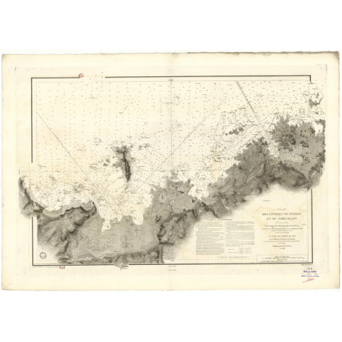 Reproduction carte marine ancienne - 974 - PORT BLANC, PERROS (Anse) - FRANCE (Côte Nord) - ATLANTIQUE, MANCHE - (1843 - 1995) Reproduction carte marine ancienne - 974 - PORT BLANC, PERROS (Anse) - FRANCE (Côte Nord) - ATLANTIQUE, MANCHE - (1843 - 1995)
