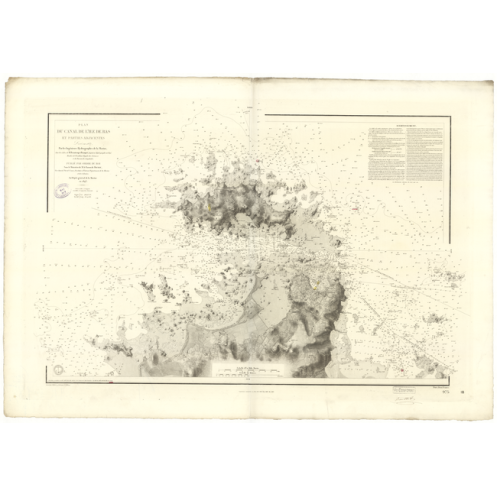 Reproduction carte marine ancienne Shom - 975 - BATZ (île - Abords) - FRANCE (Côte Nord) - Atlantique,MANCHE - (1843 -