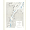 Reproduction of old nautical chart - 2845 - PONTRIEUX (Rivière), CROIX (Phare), LEZARDRIEUX - FRANCE (Côte Nord) - MANCHE - (187