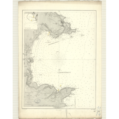 Reproduction carte marine ancienne Shom - 3137 - TOR BAY - Angleterre (Côte Sud) - Atlantique,MANCHE - (1872 - 1910)