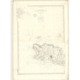 Reproduction carte marine ancienne Shom - 3142 - JERSEY (île), SERK (île) - Atlantique,MANCHE - (1872 - ?)