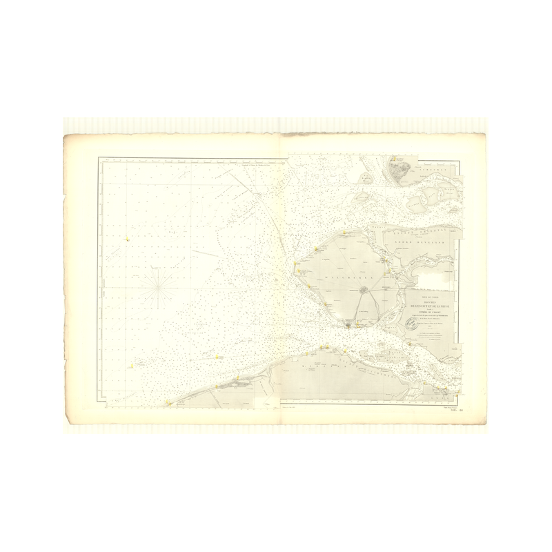 Reproduction carte marine ancienne Shom - 3315 - ESCAUT (Embouchure) - Allemagne - Atlantique,NORD (Mer) - (1874 - 1914)