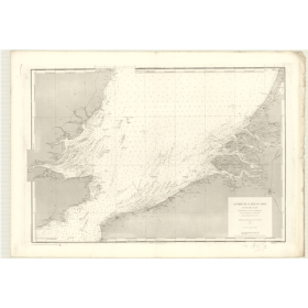 Reproduction carte marine ancienne Shom - 3402 - pAS de CALAIS - Angleterre (Côte Sud-Est),FRANCE (Côte Nord),BELGIQUE