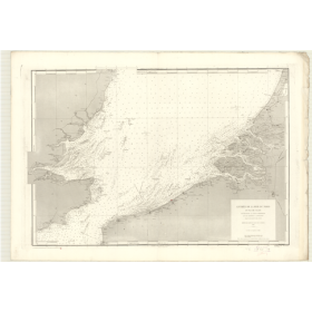 Reproduction carte marine ancienne - 3402 - PAS DE CALAIS - ANGLETERRE (Côte Sud-Est), FRANCE (Côte Nord), BELGIQUE, PAYS-BAS -