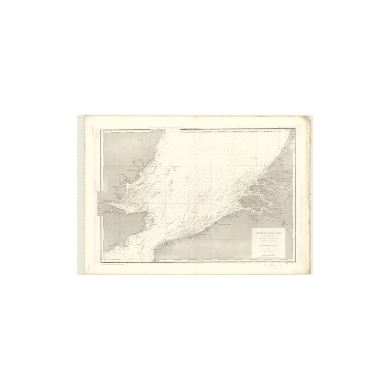 Reproduction carte marine ancienne - 3402 - PAS DE CALAIS - ANGLETERRE (Côte Sud-Est), FRANCE (Côte Nord), BELGIQUE, PAYS-BAS -
