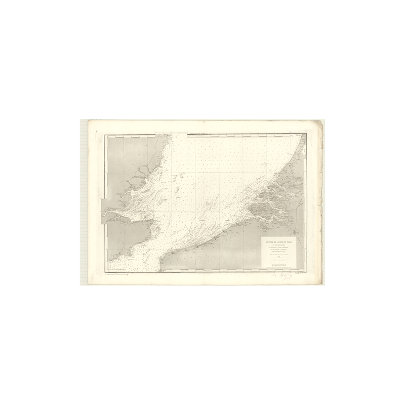 Carte marine ancienne - 3402 - PAS DE CALAIS - ANGLETERRE (Côte Sud-Est), FRANCE (Côte Nord), BELGIQUE, PAYS-BAS - ATLANTIQUE, M