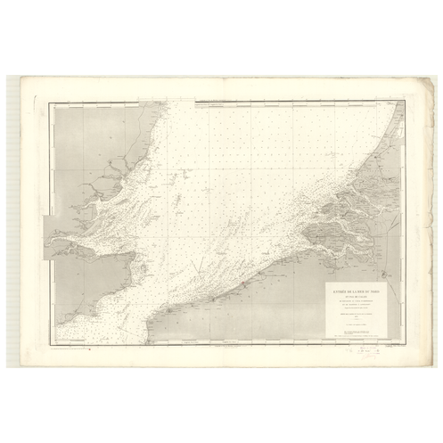 Carte marine ancienne - 3402 - PAS DE CALAIS - ANGLETERRE (Côte Sud-Est), FRANCE (Côte Nord), BELGIQUE, PAYS-BAS - ATLANTIQUE, M