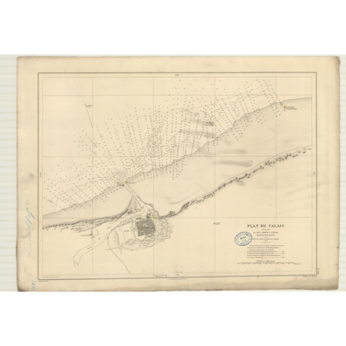 Carte marine ancienne - 3488 - PAS DE CALAIS, CALAIS (Rade) - FRANCE (Côte Nord) - ATLANTIQUE, NORD (Mer), MANCHE - (1876 - 1882