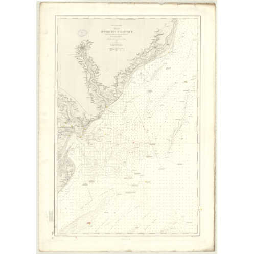 Carte marine ancienne - 3619 - HARWICH (Abords) - ANGLETERRE (Côte Est) - ATLANTIQUE, NORD (Mer) - (1878 - 1914)