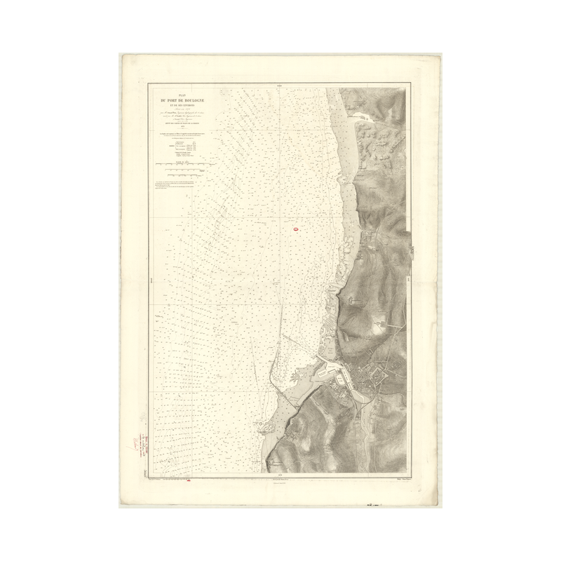 Reproduction carte marine ancienne - 3648 - BOULOGNE (Port) - FRANCE (Côte Nord) - MANCHE - (1879 - ?)