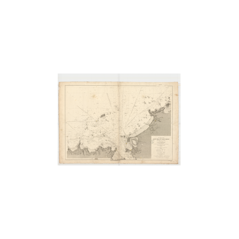 Reproduction carte marine ancienne - 4583 - SAINT-MALO (Port), SAINT-SERVAN (Port), RANCE (Embouchure) - FRANCE (Côte Nord) - AT