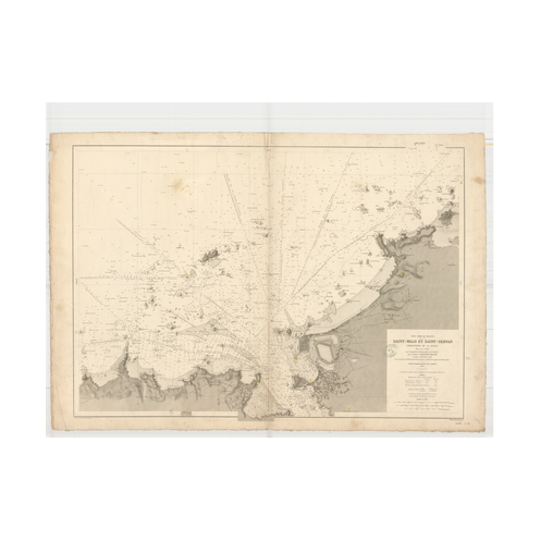 Reproduction carte marine ancienne - 4583 - SAINT-MALO (Port), SAINT-SERVAN (Port), RANCE (Embouchure) - FRANCE (Côte Nord) - AT Reproduction carte marine ancienne - 4583 - SAINT-MALO (Port), SAINT-SERVAN (Port), RANCE (Embouchure) - FRANCE (Côte Nord) - AT