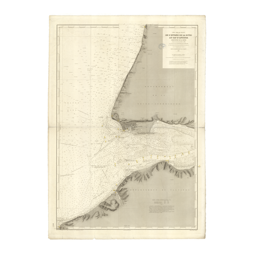 Reproduction carte marine ancienne Shom - 4937 - SEINE (Embouchure), d'VES, ANTIFER (Cap) - FRANCE (Côte Nord) - ATLANT
