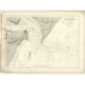 Reproduction carte marine ancienne Shom - 5027 - HARWICH (Port) - Angleterre (Côte Est) - Atlantique,NORD (Mer) - (1898