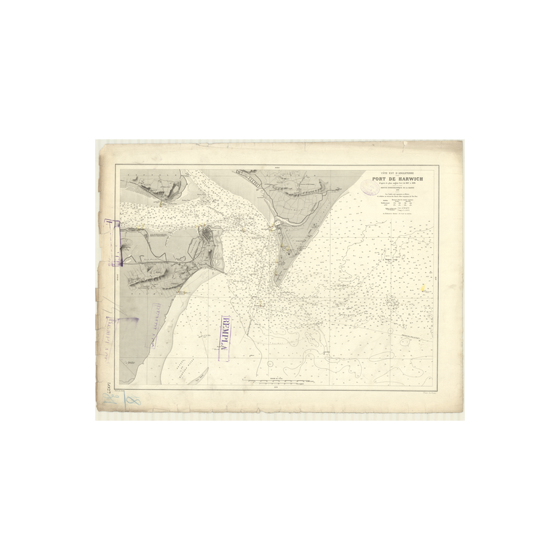 Carte marine ancienne - 5027 - HARWICH (Port) - ANGLETERRE (Côte Est) - ATLANTIQUE, NORD (Mer) - (1898 - 1977)