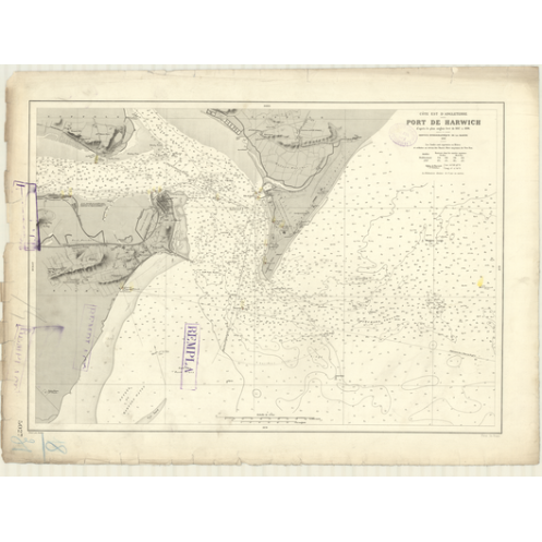 Reproduction carte marine ancienne - 5027 - HARWICH (Port) - ANGLETERRE (Côte Est) - ATLANTIQUE, NORD (Mer) - (1898 - 1977) Reproduction carte marine ancienne - 5027 - HARWICH (Port) - ANGLETERRE (Côte Est) - ATLANTIQUE, NORD (Mer) - (1898 - 1977)