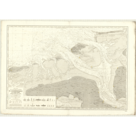 Reproduction carte marine ancienne - 5031 - EMS (Embouchure), SCHIERMONNIKOOG, JUIST (île) - HOLLANDE, ALLEMAGNE - ATLANTIQUE, N