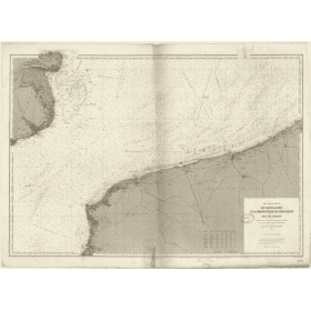 Reproduction carte marine ancienne - 5094 - PAS DE CALAIS, NIEUPORT, BOULOGNE - ANGLETERRE (Côte Sud-Est), FRANCE (Côte Nord), B