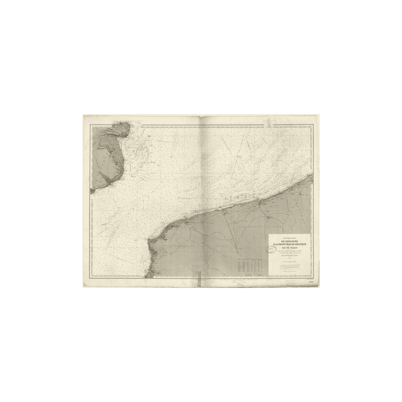 Reproduction of old nautical chart - 5094 - PAS DE CALAIS, NIEUPORT, BOULOGNE - ANGLETERRE (Côte Sud-Est), FRANCE (Côte Nord), B