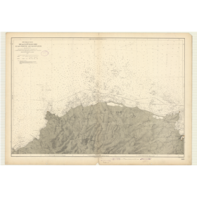 Reproduction carte marine ancienne - 5609 - HEU (Pointe), BARFLEUR (Pointe) - FRANCE (Côte Nord) - ATLANTIQUE, MANCHE - (1923 -