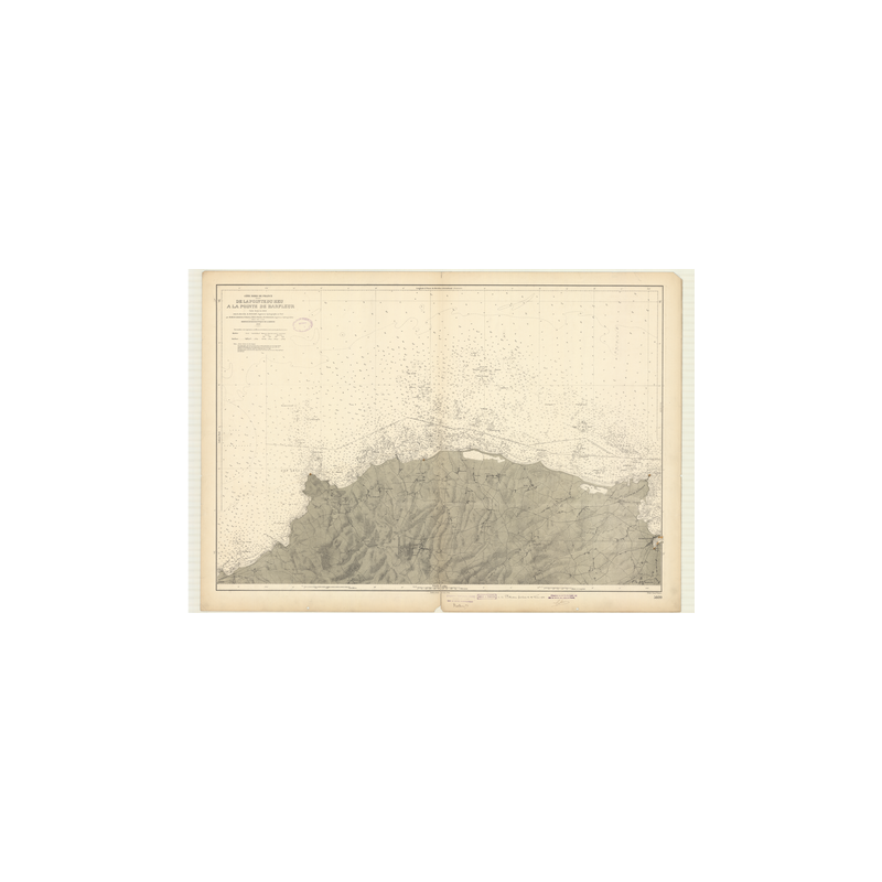 Reproduction of old nautical chart - 5609 - HEU (Pointe), BARFLEUR (Pointe) - FRANCE (Côte Nord) - ATLANTIQUE, MANCHE - (1923 -