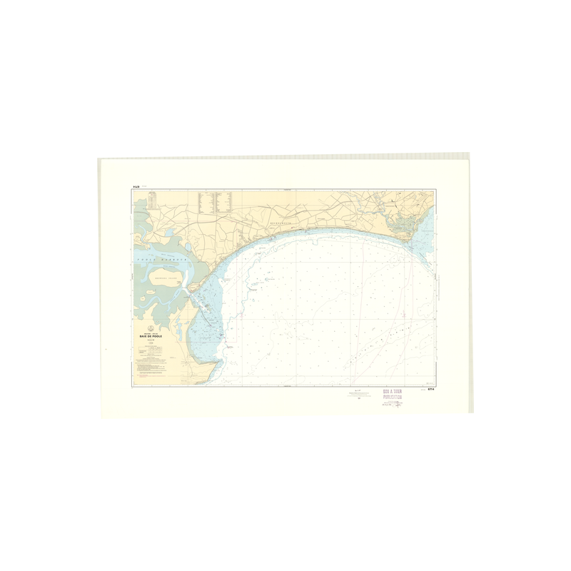 Reproduction carte marine ancienne Shom - 6714 - pOOLE (Baie) - Angleterre (Côte Sud) - Atlantique,MANCHE - (1980 - 201