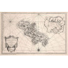 Reproduction carte marine ancienne de la Martinique en 1750
