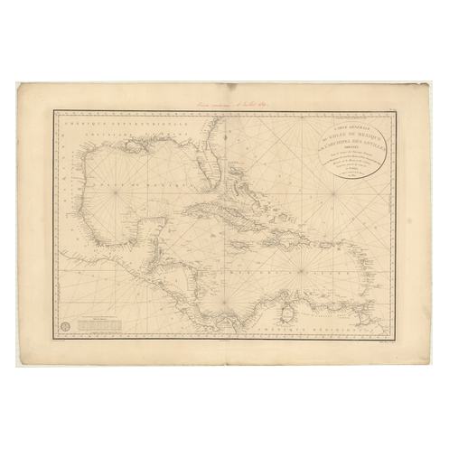 Reproduction carte marine ancienne - 344 - ATLANTIQUE, MEXIQUE (Golfe), ANTILLES (Mer) - (1807 - 1837) Reproduction carte marine ancienne - 344 - ATLANTIQUE, MEXIQUE (Golfe), ANTILLES (Mer) - (1807 - 1837)