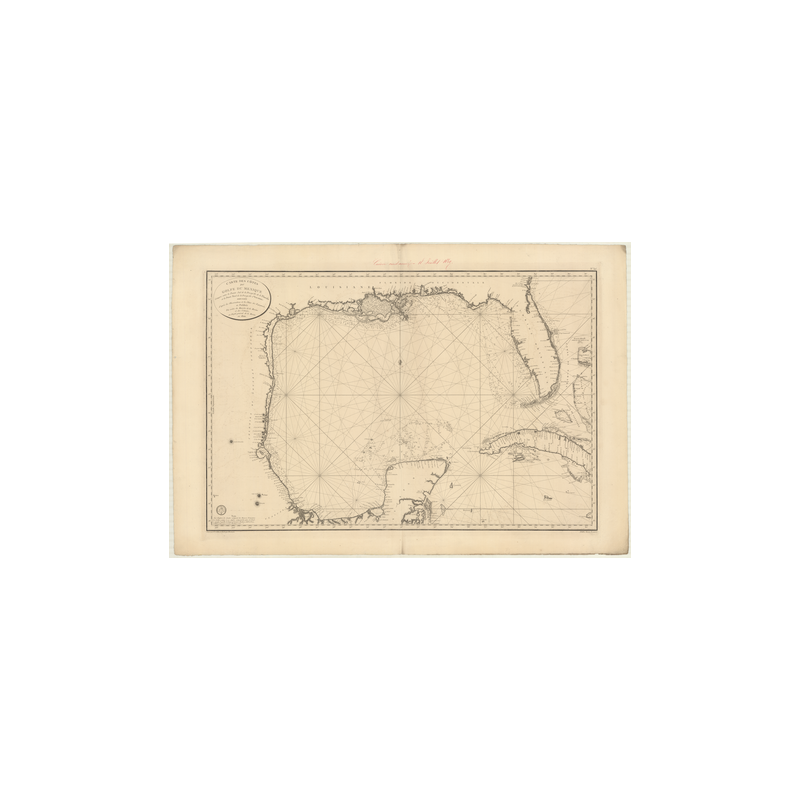 Carte marine ancienne - 345 - Atlantique, MEXIQUE (Golfe) - (1800 - 1837)