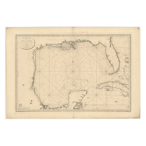 Carte marine ancienne - 345 - Atlantique, MEXIQUE (Golfe) - (1800 - 1837)