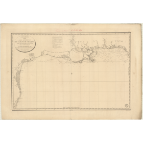 Reproduction carte marine ancienne Shom - 346 - SAINT, BLAS (Cap), LAGUNA MADRE - Atlantique,MEXIQUE (Golfe) - (1826 - 1