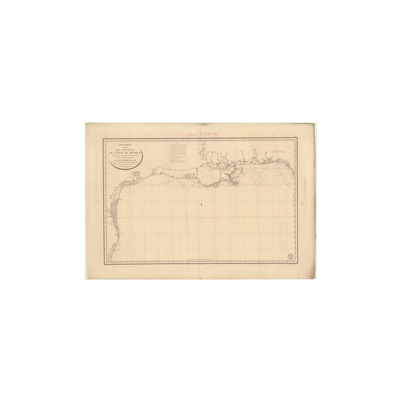 Reproduction carte marine ancienne - 346 - SAINT, BLAS (Cap), LAGUNA MADRE - ATLANTIQUE, MEXIQUE (Golfe) - (1826 - 1837)