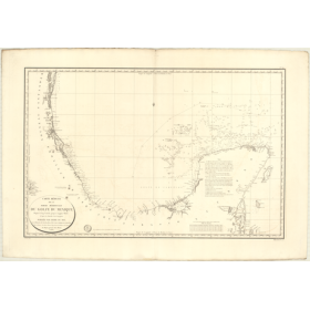 Carte marine ancienne - 347 - LAGUNA MADRE, CATOCHE (Cap) - Atlantique, MEXIQUE (Golfe) - (1826 - 1837)
