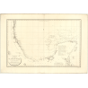 Reproduction carte marine ancienne Shom - 347 - LAGUNA MADRE, CATOCHE (Cap) - Atlantique,MEXIQUE (Golfe) - (1826 - 1837)