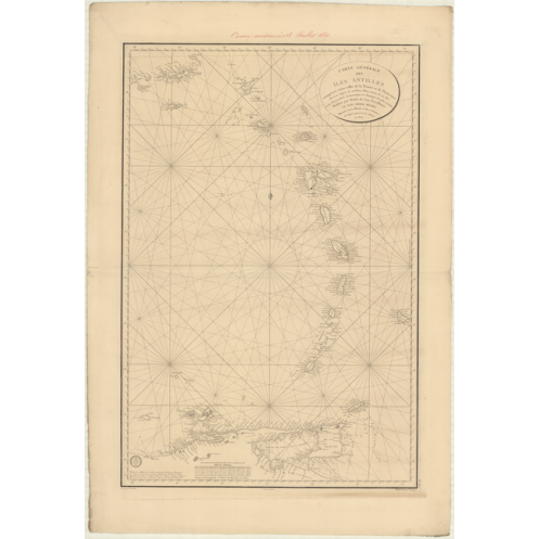 Reproduction carte marine ancienne - 350 - ANTILLES, PORTO, RICO (île), TRINITE (île) - ATLANTIQUE - (1806 - 1837) Reproduction carte marine ancienne - 350 - ANTILLES, PORTO, RICO (île), TRINITE (île) - ATLANTIQUE - (1806 - 1837)