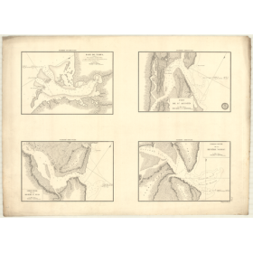Reproduction carte marine ancienne Shom - 357 - FLORIDE (Côte Ouest), TAMPA (Baie) - Atlantique,MEXIQUE (Golfe) - (1830