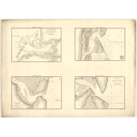 Reproduction carte marine ancienne - 357 - FLORIDE (Côte Ouest), TAMPA (Baie) - ATLANTIQUE, MEXIQUE (Golfe) - (1830 - 1873)