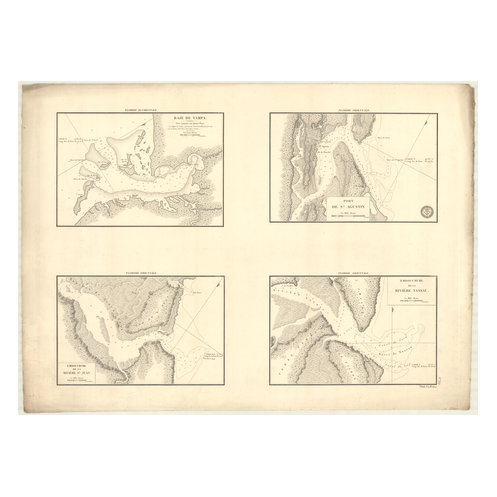 Reproduction carte marine ancienne - 357 - FLORIDE (Côte Ouest), TAMPA (Baie) - ATLANTIQUE, MEXIQUE (Golfe) - (1830 - 1873) Reproduction carte marine ancienne - 357 - FLORIDE (Côte Ouest), TAMPA (Baie) - ATLANTIQUE, MEXIQUE (Golfe) - (1830 - 1873)