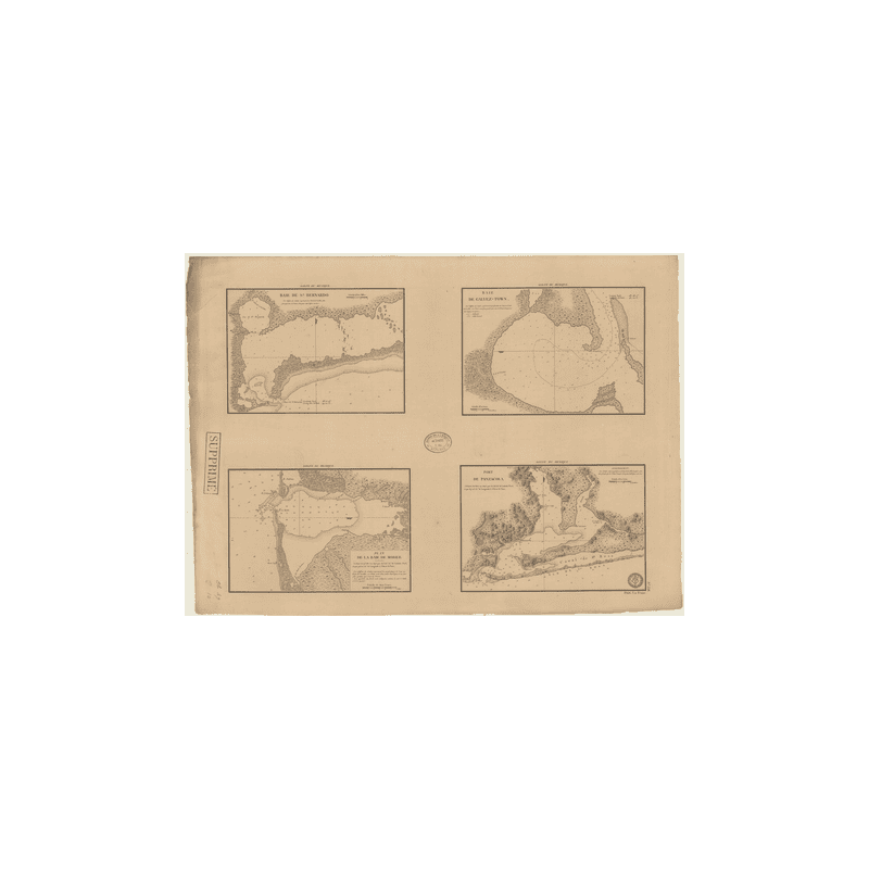 Reproduction carte marine ancienne Shom - 358 - SAN BERNARDO (Baie), MATAGORDA (Baie) - Atlantique,MEXIQUE (Golfe) - (18