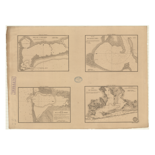 Carte marine ancienne - 358 - SAN BERNARDO (Baie), MATAGORDA (Baie) - ATLANTIQUE, MEXIQUE (Golfe) - (1830 - ?)