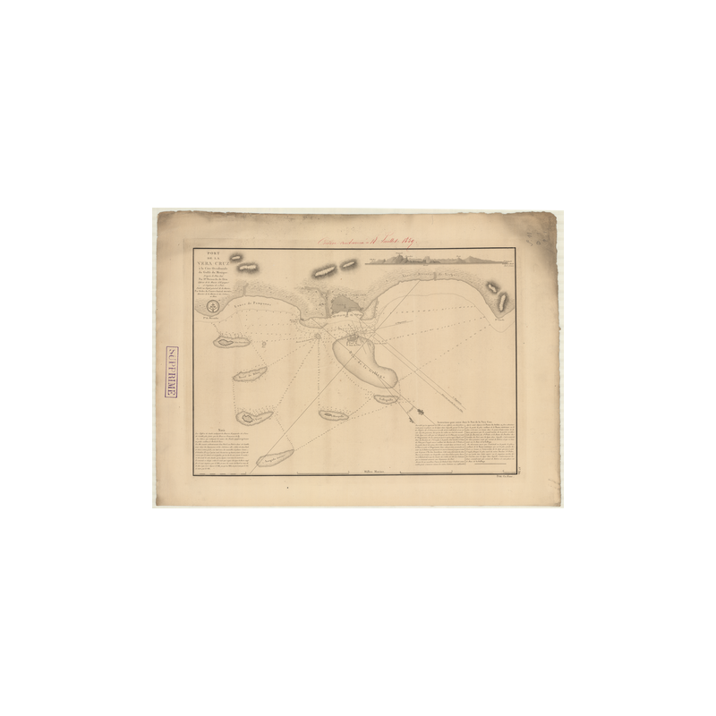 Reproduction carte marine ancienne - 360 - VERACRUZ (Port) - ATLANTIQUE, AMERIQUE CENTRALE (Côte Est), MEXIQUE (Golfe) - (1802 -