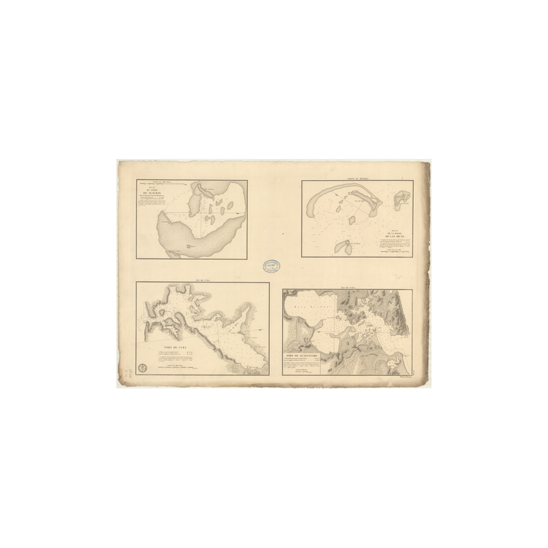Reproduction carte marine ancienne - 361 - CAMPECHE (Banc), ALACRAN (Port) - ATLANTIQUE, MEXIQUE (Golfe) - (1830 - ?)