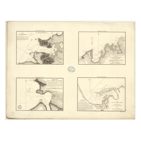 Reproduction carte marine ancienne Shom - 362 - pORTO VELO (Port) - Atlantique,ANTILLES (Mer),PANAMA (Isthme) - (1830 -