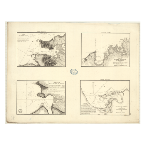 Carte marine ancienne - 362 - PORTO VELO (Port) - ATLANTIQUE, ANTILLES (Mer), PANAMA (Isthme) - (1830 - ?)