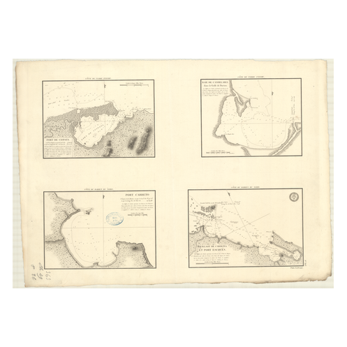 Carte marine ancienne - 363 - CISPATA (Port), TERRE FERME - COLOMBIE - ATLANTIQUE, ANTILLES (Mer), AMERIQUE DU SUD (Côte Nord) -