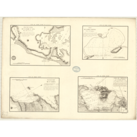 Reproduction carte marine ancienne - 364 - CURACAO (île), SAINTE-ANNA (Baie), TERRE FERME - ATLANTIQUE, ANTILLES (Mer), AMERIQUE