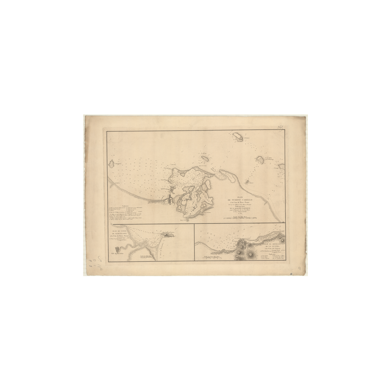 Reproduction carte marine ancienne - 365 - LA GUAIRA (Port), GUAYRA (Mouillage), TERRE FERME - VENEZUELA - ATLANTIQUE, ANTILLES