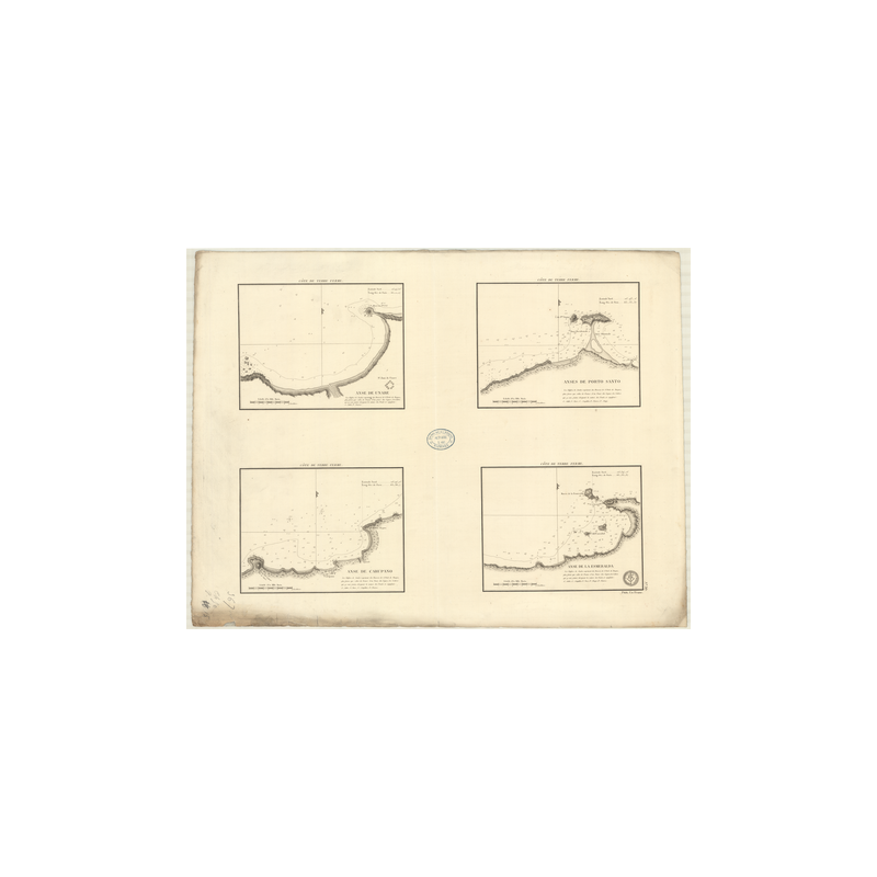 Carte marine ancienne - 367 - UNARE (Anse), TERRE FERME - VENEZUELA - ATLANTIQUE, ANTILLES (Mer), AMERIQUE DU SUD (Côte Nord) -